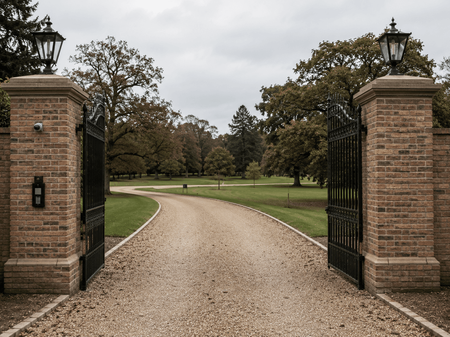 Estate Gates — Estate entrance · Saffron Walden